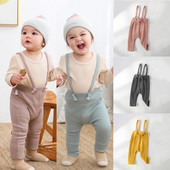 Naujagimio antblauzdžiai kelnės Tvirtas elastingumas briaunoti PP korėjietiški rūbai 0-3 metų berniukui mergaitei mielas kombinezonas kelnės kelnės