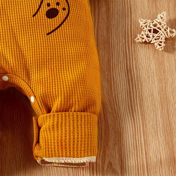 Φθινοπωρινά χειμωνιάτικα ρούχα για νεογέννητα Βρεφικά βρεφικά κοριτσάκια αγόρια Ολόσωμη φόρμα βάφλα κινούμενα σχέδια Τίγρη μακρυμάνικο βρεφικό φθινόπωρο