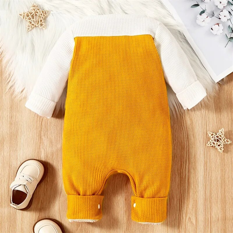 Jesen Zima Odjeća za novorođenčad Dojenčad Djevojčice Dječaci Kombinezon bez stopala Waffle Cartoon Tiger print dugih rukava Dojenčad Jesen Hrame