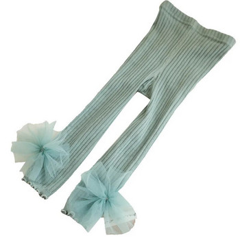 1 до 8 години, пролет, есен, детски клинове за момичета Пенирани памучни рипсени клинове Бебешки меки плетени панталони с голяма дантела Детски дрехи