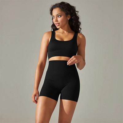 Para Praia 2PCS Ženski bešavni set za jogu Komplet za teretanu Seksi grudnjak Sportske kratke hlače Odjeća za vježbanje Odjeća za trčanje Odjeća za teretanu Sportsko odijelo