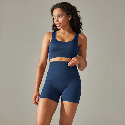 Para Praia 2PCS Ženski bešavni set za jogu Komplet za teretanu Seksi grudnjak Sportske kratke hlače Odjeća za vježbanje Odjeća za trčanje Odjeća za teretanu Sportsko odijelo