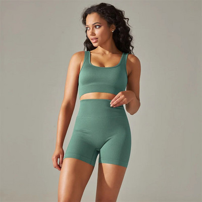 Para Praia 2PCS Ženski bešavni set za jogu Komplet za teretanu Seksi grudnjak Sportske kratke hlače Odjeća za vježbanje Odjeća za trčanje Odjeća za teretanu Sportsko odijelo