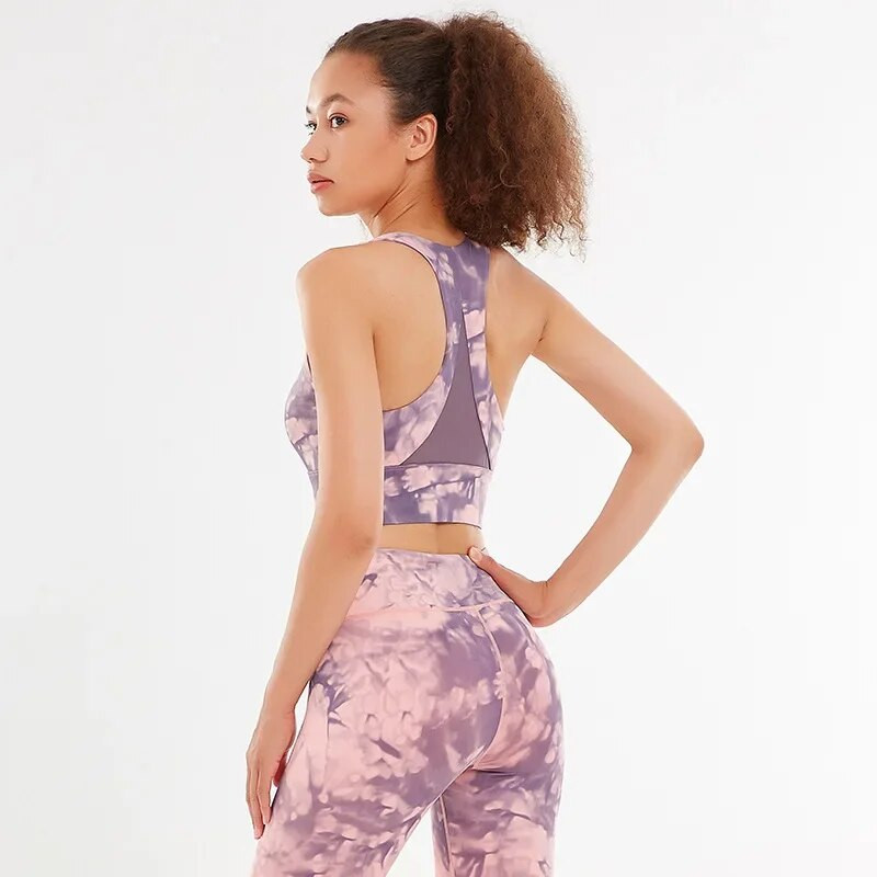 Ispis sportske odjeće za žene Set za jogu Ženska garnitura za vježbanje u teretani Ženska fitness Ženska odjeća za teretanu Sportska odjeća Gornja odijela