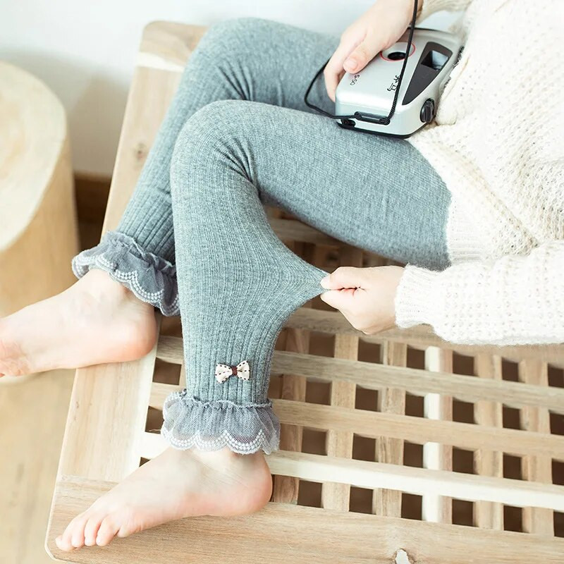 Tajice za djevojčice Odjeća za putovanja na otvorenom Hlače za djevojčice Studentska ležerna odjeća Čipkana mašna s volanima Pletene tajice za djecu Hlače