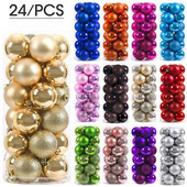 Navidad Pribor za dekoraciju zabava 3 cm 24 komada Božićne kuglice Božićno drvce Viseći ukrasi Ukrasi za dom Kuglica kuglica Nova godina