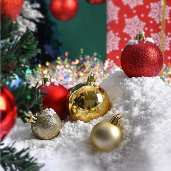 Navidad Party Decor Supplies 3cm 24pcs Коледни топки Коледна елха Висящи орнаменти Декорации за дома Bauble Ball Нова година