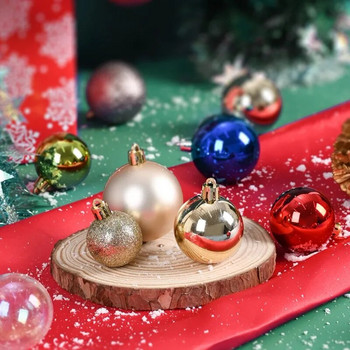 Navidad Είδη Διακόσμησης για Πάρτυ 3cm 24τμχ Χριστουγεννιάτικες Μπάλες Χριστουγεννιάτικο Δέντρο Κρεμαστό Στολίδι για το σπίτι Μπιλιάρικη Μπάλα Πρωτοχρονιάς