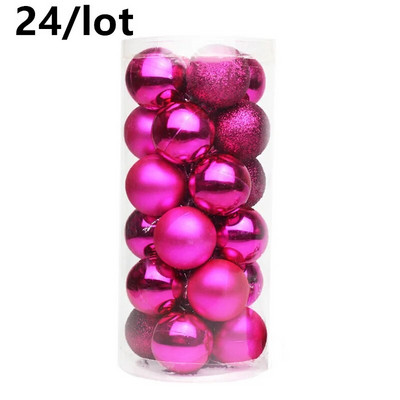 Navidad Pribor za dekoraciju zabava 3 cm 24 komada Božićne kuglice Božićno drvce Viseći ukrasi Ukrasi za dom Kuglica kuglica Nova godina