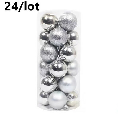 Navidad Pribor za dekoraciju zabava 3 cm 24 komada Božićne kuglice Božićno drvce Viseći ukrasi Ukrasi za dom Kuglica kuglica Nova godina