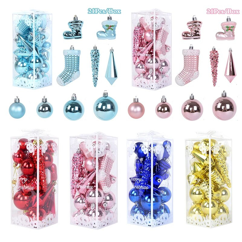 1 kutija Božićne kuglice Visokokvalitetni privjesak za božićno drvce Božićna viseća kuglica Dekoracija kućne zabave Poklon za Novu 2023. godinu Noel Navidad