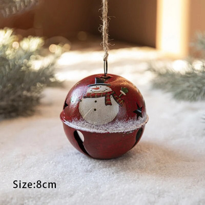 Sarkani zaļi balti zvani dzelzs Ziemassvētku eglītes radošie rotājumi kulonu materiāli amatniecības Ziemassvētku rotājumu festivāla saģērbšanas piederumi