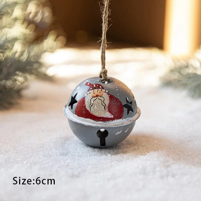 Sarkani zaļi balti zvani dzelzs Ziemassvētku eglītes radošie rotājumi kulonu materiāli amatniecības Ziemassvētku rotājumu festivāla saģērbšanas piederumi