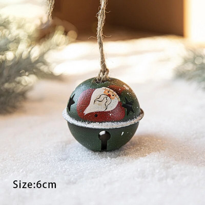 Sarkani zaļi balti zvani dzelzs Ziemassvētku eglītes radošie rotājumi kulonu materiāli amatniecības Ziemassvētku rotājumu festivāla saģērbšanas piederumi