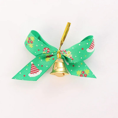 Božićna mašna sa zvončićima od 10 komada. Božićna mini crveno-zelena mašna. Poklon ukras. Božićno drvce. Viseći dekor. Blagdanska dekoracija.