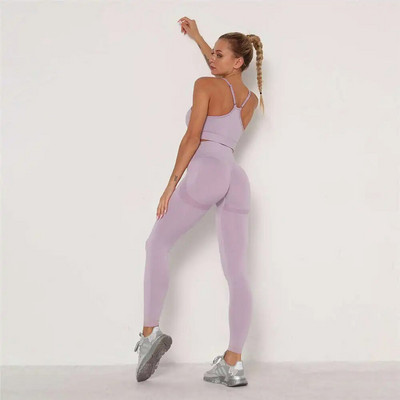 Moteriškos kūno rengybos antblauzdžiai + geriausi moteriški treniruočių drabužiai, bėgiojimas treniruoklių salė, sportiniai kostiumai, bėgimo jogos rinkinys, sportinis kostiumas, liemenėlė + kelnės 39