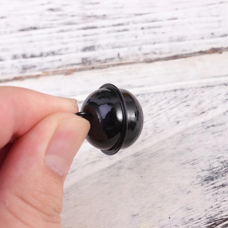 50gab 22mm krāsaini metāla zvaniņi apaļi mini zvani Ziemassvētku eglītes piekaramie kuloni DIY amatniecības festivāla ballīšu dekorēšana