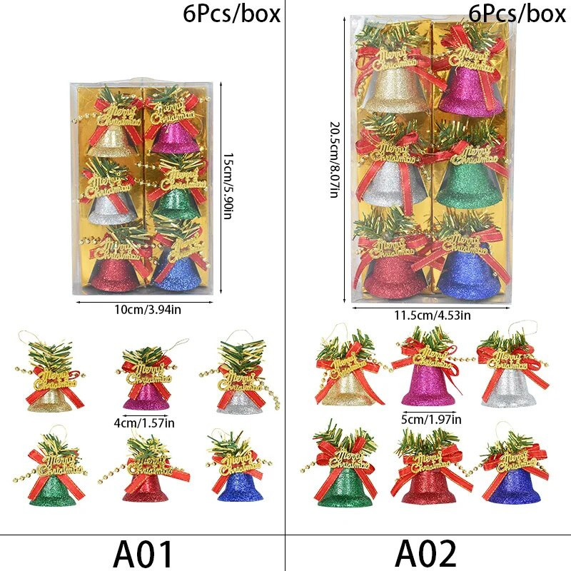 Privjesak za božićno drvce Božićni ukrasi Šarena zvona Mali privjesci Božićni ukrasi Kupujte dodatke za ukrašavanje trgovačkog centra
