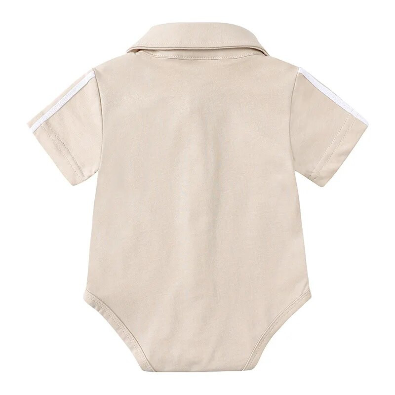 Zēnu drēbes vasaras džentlmeņu dzimšanas dienas uzvalki jaundzimušā ballīšu kleita mīksta kokvilna, stingrs apmetums + jostas biksīšu komplekts zīdaiņiem