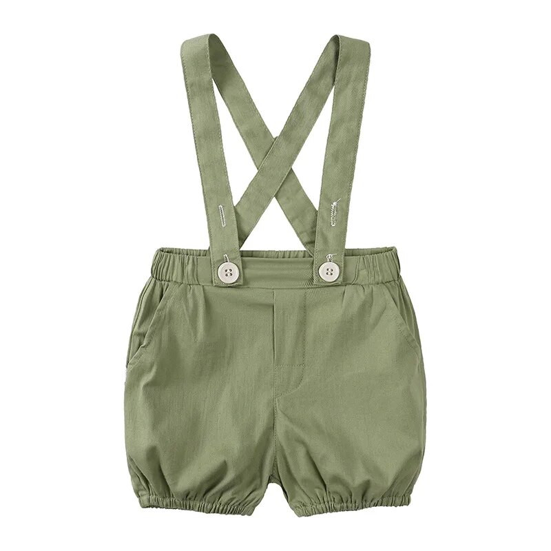 Zēnu drēbes vasaras džentlmeņu dzimšanas dienas uzvalki jaundzimušā ballīšu kleita mīksta kokvilna, stingrs apmetums + jostas biksīšu komplekts zīdaiņiem