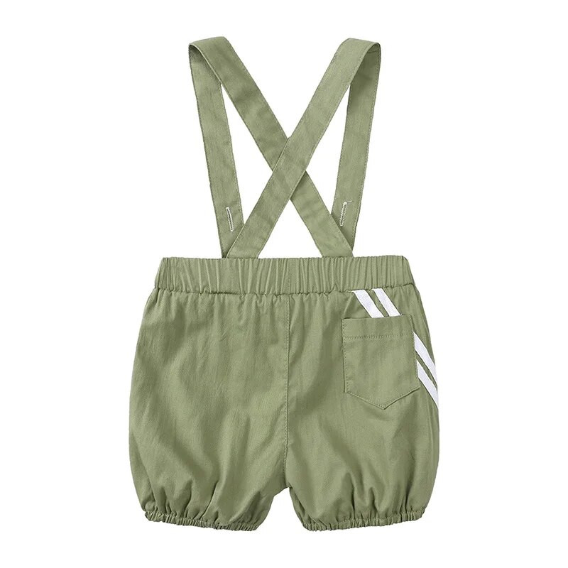 Zēnu drēbes vasaras džentlmeņu dzimšanas dienas uzvalki jaundzimušā ballīšu kleita mīksta kokvilna, stingrs apmetums + jostas biksīšu komplekts zīdaiņiem