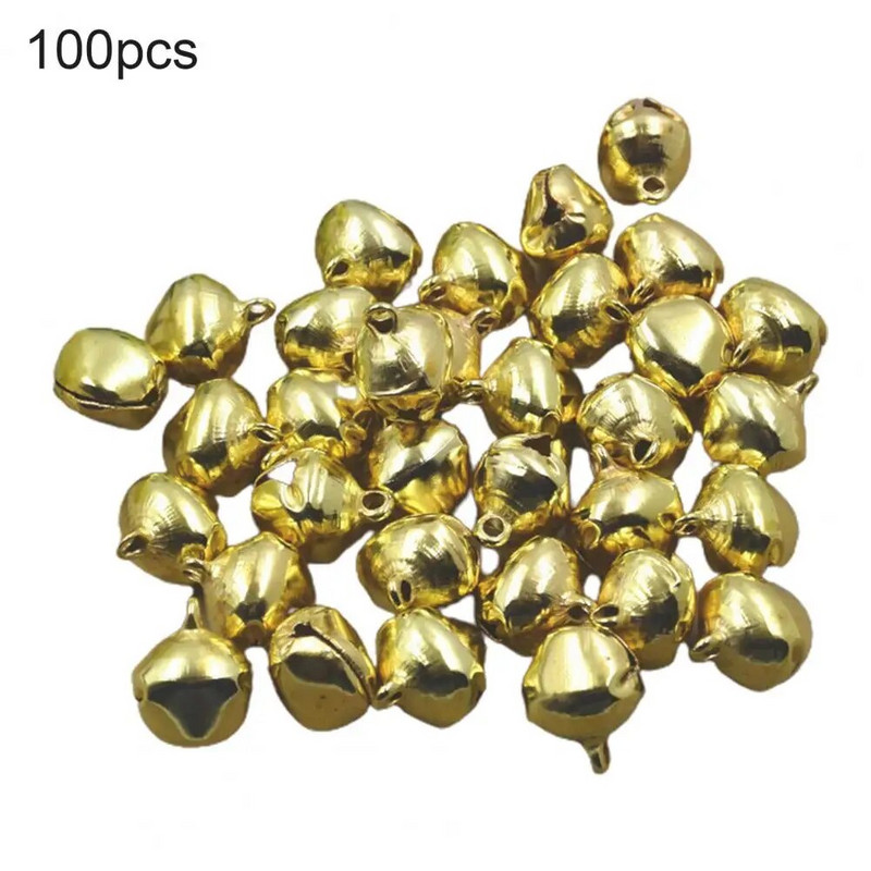 100 komada Božićna zvona jarkih boja od 6 mm, privlačna metalna zvona za vjetar, izrada ukrasnih zvona za zabavu