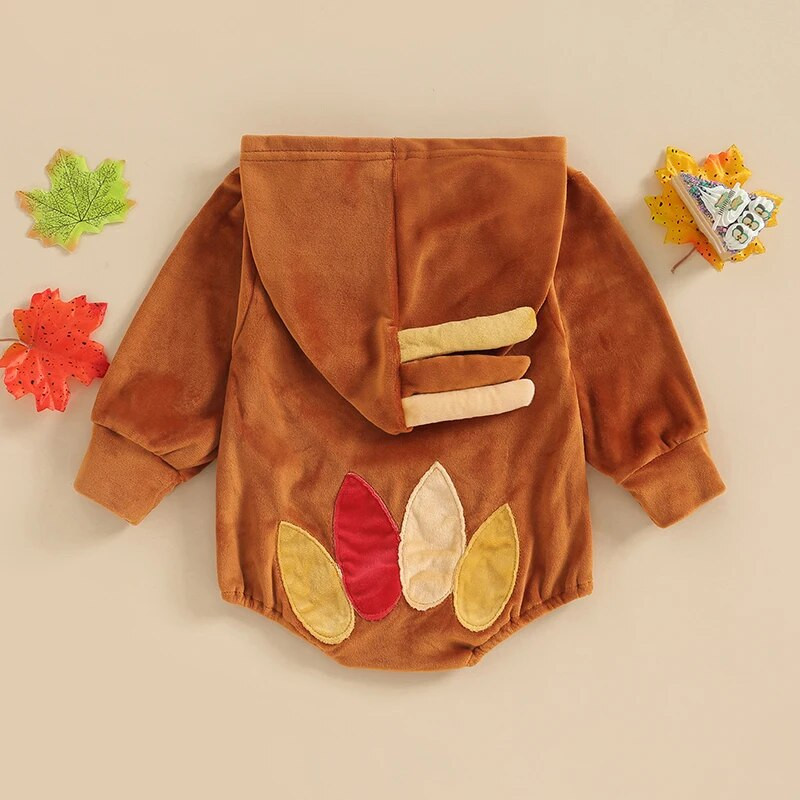 ma&baby 0-24M tänupüha vastsündinu imik, tüdrukud, väikelapse pikkade varrukatega kalkuni prindiga kombinesoon, mängukostüüm, kostüümid D05