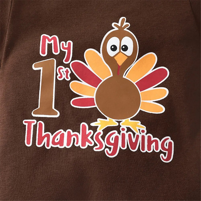 ZAFILLE First Thanksgiving Baby Outfits Patchwork Kombinezon za novorođenčad Odjeća za djevojčice Pureća beba gaćice Kostim za dječake