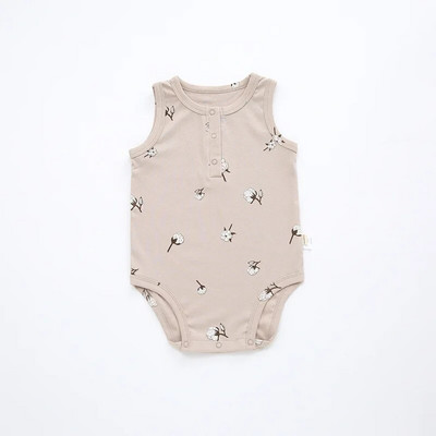 0-24M Novorođenčad Dječaci Odjeća za djevojčice Ljetne pamučne dječje štrample bez rukava Kombinezon s otvorenim ramenima Odjeća za novorođenčad