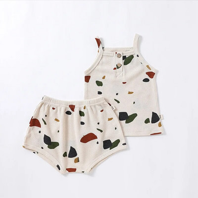 0-24M Novorođenčad Dječaci Odjeća za djevojčice Ljetne pamučne dječje štrample bez rukava Kombinezon s otvorenim ramenima Odjeća za novorođenčad