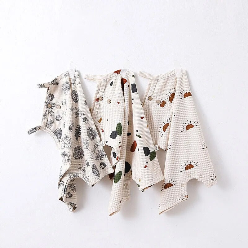 0-24M Novorođenčad Dječaci Odjeća za djevojčice Ljetne pamučne dječje štrample bez rukava Kombinezon s otvorenim ramenima Odjeća za novorođenčad