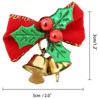 Ziemassvētku rotājumi Eņģeļu zvani Dekorācijas Piekaramie rotājumi Dzinēja zvani Ornaments Bowknot Ziemassvētku eglīšu zvani piekarināmi dāvana