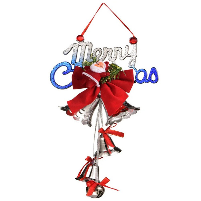 Ziemassvētku rotājumi Eņģeļu zvani Dekorācijas Piekaramie rotājumi Dzinēja zvani Ornaments Bowknot Ziemassvētku eglīšu zvani piekarināmi dāvana