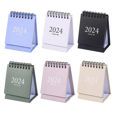 2024 Desk Calendar Desktop Vertical Calendar Κάθετο φορητό μηνιαίο ημερολόγιο με αυτοκόλλητα μικρό Desktop Calendar Planner