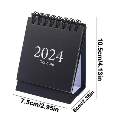 2024. gada galda kalendārs darbvirsmas vertikālais kalendārs vertikālais pārnēsājams mēneša kalendārs ar uzlīmēm mazs darbvirsmas kalendāra plānotājs