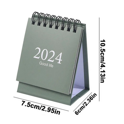 2024. gada galda kalendārs darbvirsmas vertikālais kalendārs vertikālais pārnēsājams mēneša kalendārs ar uzlīmēm mazs darbvirsmas kalendāra plānotājs