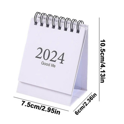 2024. gada galda kalendārs darbvirsmas vertikālais kalendārs vertikālais pārnēsājams mēneša kalendārs ar uzlīmēm mazs darbvirsmas kalendāra plānotājs