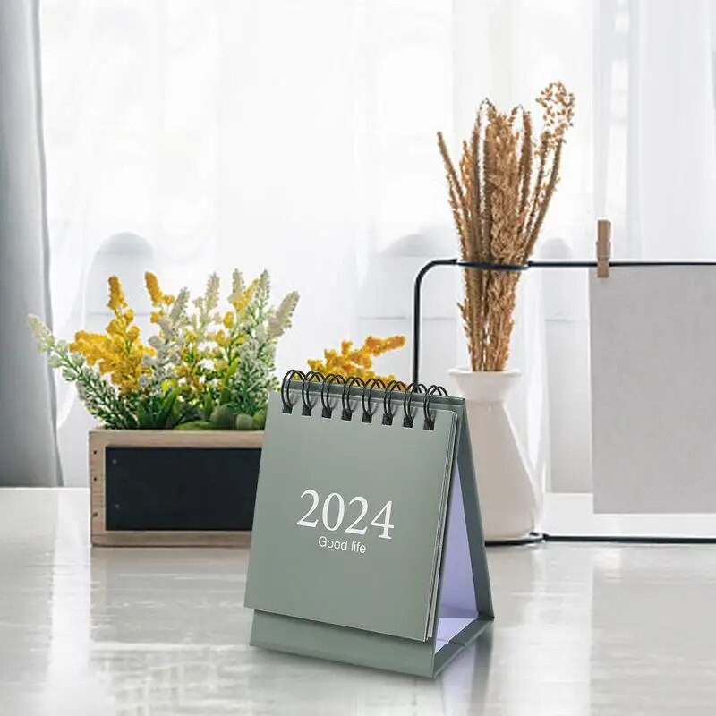 2024. gada galda kalendārs darbvirsmas vertikālais kalendārs vertikālais pārnēsājams mēneša kalendārs ar uzlīmēm mazs darbvirsmas kalendāra plānotājs