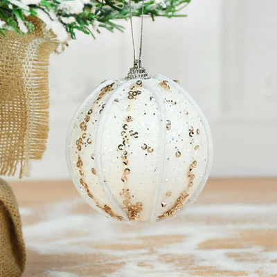 2/4 kom 8 cm božićni ukrasi s kuglicama, svjetlucavi božićno drvce, viseće kuglice, privjesak za božićnu zabavu, kućni dekor, novogodišnji Navidad poklon