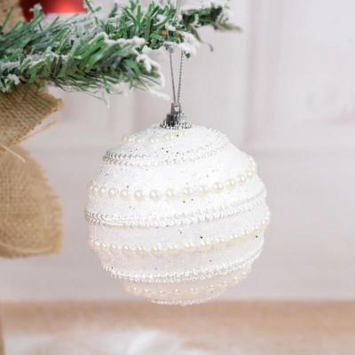 2/4 kom 8 cm božićni ukrasi s kuglicama, svjetlucavi božićno drvce, viseće kuglice, privjesak za božićnu zabavu, kućni dekor, novogodišnji Navidad poklon
