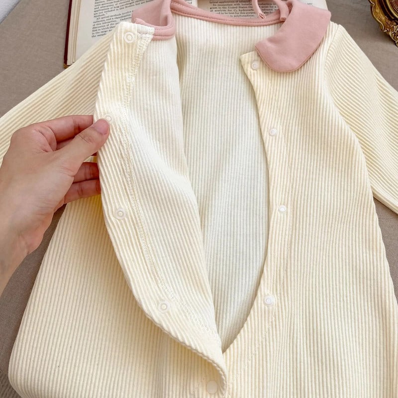 0-24M Novorođenčad, djevojčica, jesen, zimska odjeća, kombinezon s dugim rukavima, slatki pamučni kombinezon sa šeširićem, topli kostim za bebe