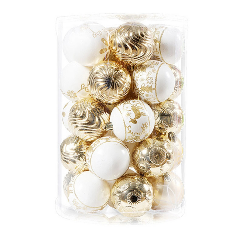 1 kutija Božićne kuglice Ukrasi za božićno drvce Kuglica Božićno viseće drvce Privjesci Dekoracija za kućnu zabavu Novogodišnji dar 2023. Noel Navidad