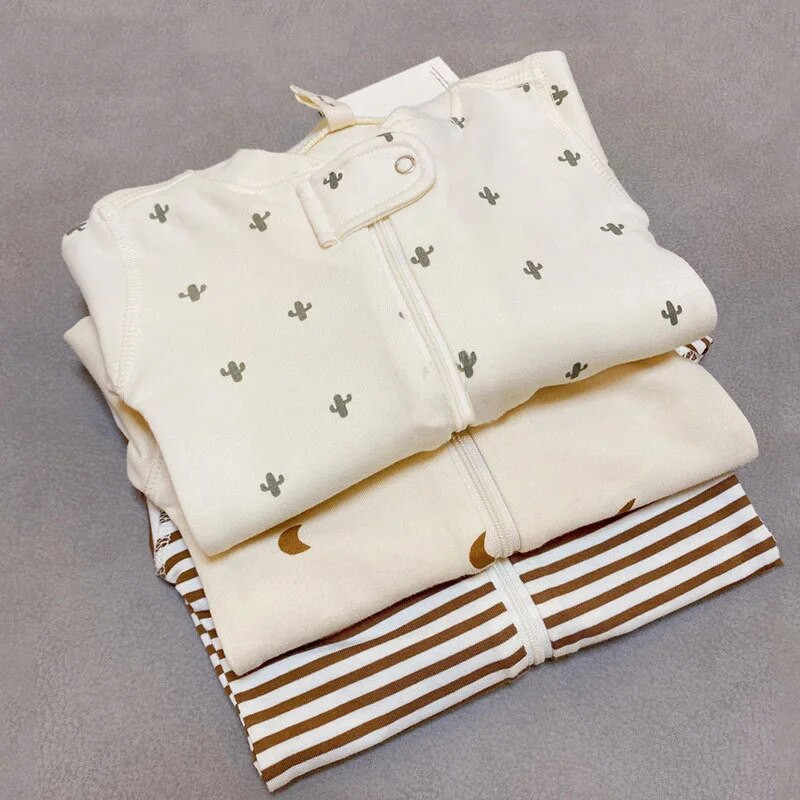 0-24M Newbron Kid Baby Dječaci Djevojčice Jesen Zimska odjeća Pamučni kombinezon dugih rukava s patentnim zatvaračem Jesenski kombinezon Slatka slatka odjeća