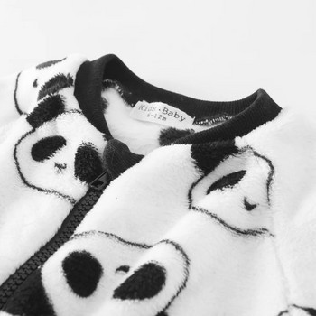 0-3T плюшен полар Бебешки комбинезон Зимни дрехи за новородени момчета и момичета Топъл гащеризон с дълъг ръкав и цип Новородени костюми