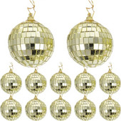 12tk Peegeldiskopallid jõulupuu rippuvad pallid peoklaaskuuli ripatsid jõulukaunistused pallid puukaunistuseks