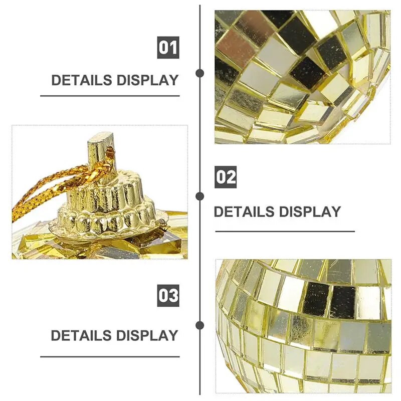 12tk Peegeldiskopallid jõulupuu rippuvad pallid peoklaaskuuli ripatsid jõulukaunistused pallid puukaunistuseks