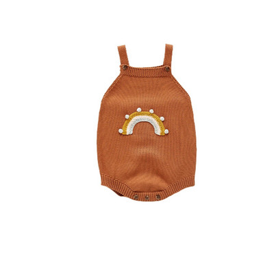 Ma&Baby 0-24M, novorođenčad, dječak, djevojčica, pleteni kombinezon u duginim bojama, kombinezon, proljeće, jesen, meka jednobojna odjeća bez rukava D10