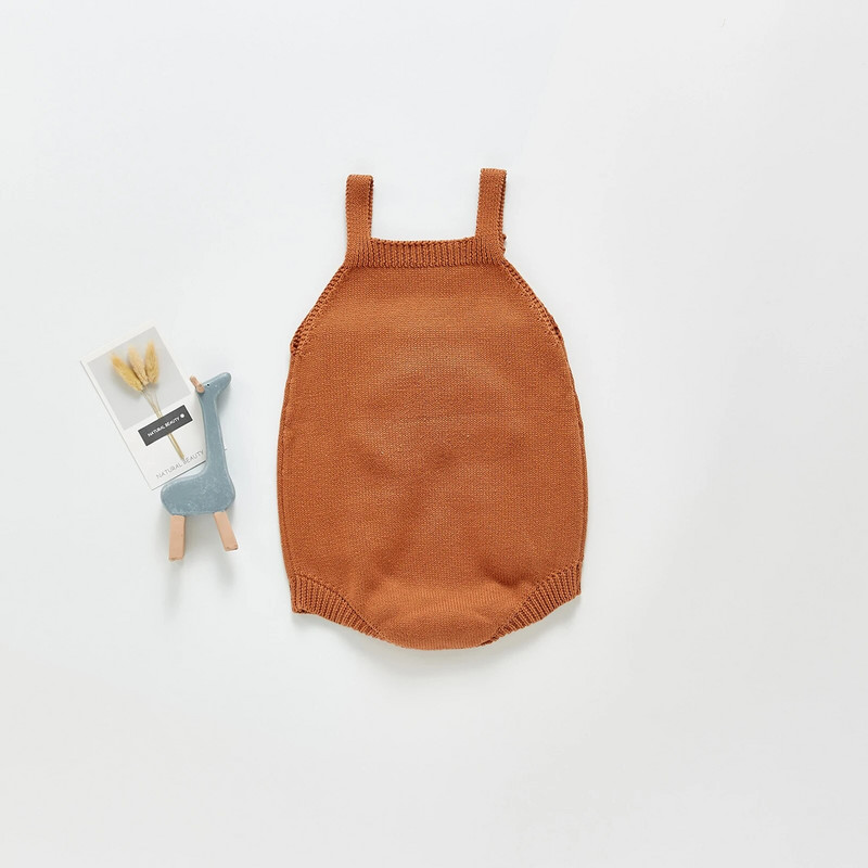 Ma&Baby 0-24M, novorođenčad, dječak, djevojčica, pleteni kombinezon u duginim bojama, kombinezon, proljeće, jesen, meka jednobojna odjeća bez rukava D10