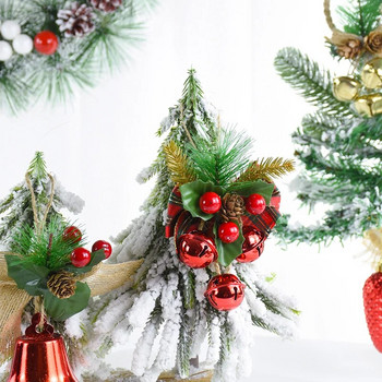 Χριστουγεννιάτικες καμπάνες διακοσμητικό τεχνητό κουκουνάρι Red Berry Holly Leaves Bells Jingle Bells Χριστουγεννιάτικο Δέντρο Κρεμαστό Στολίδι Natal Noel