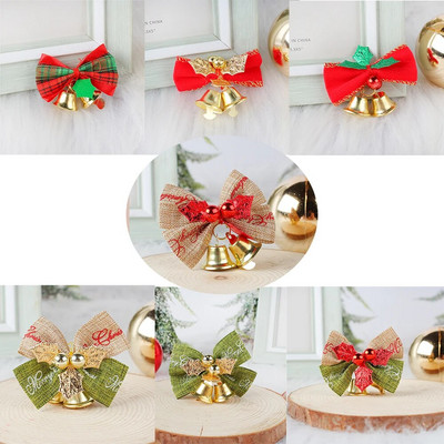 1/10PC Božićno drvce Mašna Lanena Mašna Zvono Vintage Vrpca Čvor za božićne/svadbene ukrase Zvono Dekoracija kućnog vrta